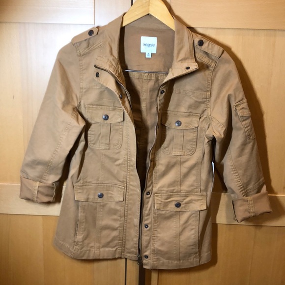 Jackets & Blazers - Dark Khaki Woven Jacket